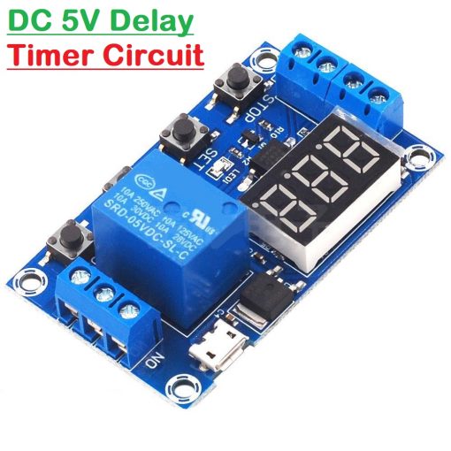 5V Delay Timer WS16 Micro USB DC 6-30V Digital LED Display Trigger Turn On Off Delay Cycle Delay Timer Control Switch Relay Module For Smart Home Automatic Control