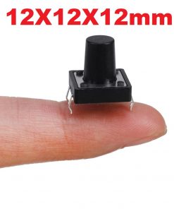 LONG Head 12x12x12mm MOMENTARY Push Button Switch 4P 4Pin On Off Panel Momentary Tactile Tact Push Button Switch Self Reset DIP Push Switches