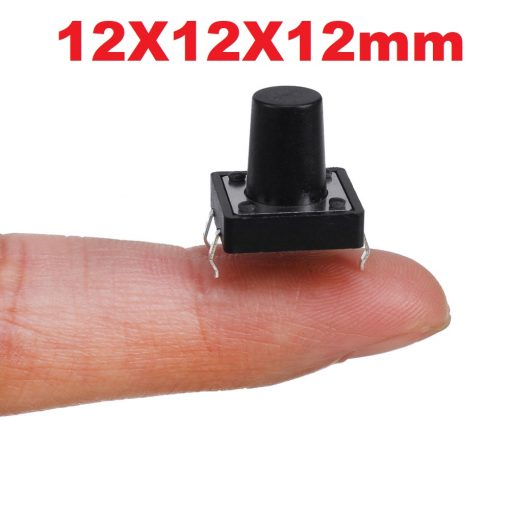 LONG Head 12x12x12mm MOMENTARY Push Button Switch 4P 4Pin On Off Panel Momentary Tactile Tact Push Button Switch Self Reset DIP Push Switches