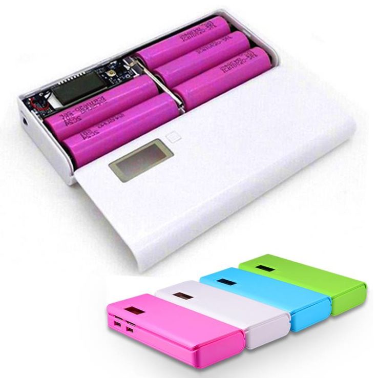 5 Battery Power Bank Case With LCD Display Circuit 5×18650