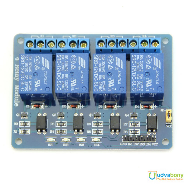 Relay Module DC 12V 4 Channel Isolated Relay Control Module