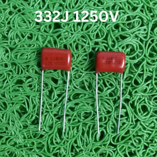 METALLIZED 332j 1250V RED Color Metallized 332j Capacitor 1250V Polyester Film Capacitor Metallized 3.3nF Polypropylene Capacitors 2 Pin Leads