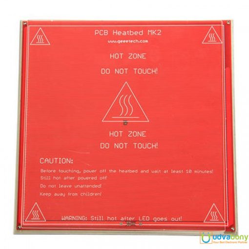 Aluminum PCB Heater Plate Square Heat Bed 214x214x3mm Print Plate For 3D Printer 12V 24V 3D Printer MK2 Hot Bed