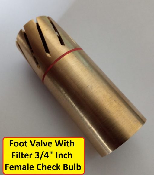 Foot Valve With Filter 3/4" Inch Female Check Bulb