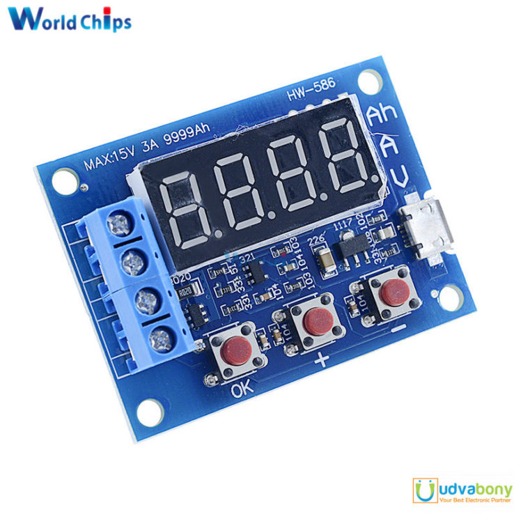 HW586 HW-586 1.2V 12V 18650 Li-ion Lithium Battery Capacity Tester ...