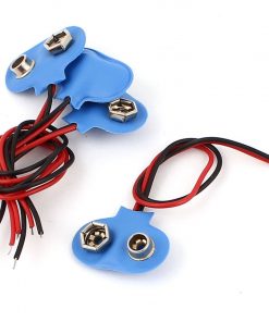 BLUE Color 9V Battery Connector DC 9V Battery Clip Connector Leads Socket 6F22 Battery Connector Holder With Cables 9V Connector For 6F22 Battery 9V Power Supply