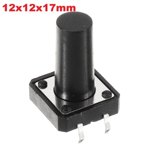 LONG Head MOMENTARY Push Button Switch 12x12x17mm 4P 4Pin On Off Panel Momentary Tactile Tact Push Button Switch Self Reset DIP Push Switches