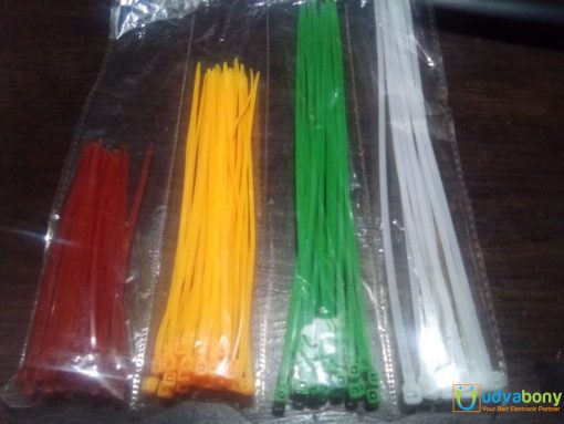 Smart Work Heavy Duty Multi Color 100mm 150mm 200mm 250mm Long Nylon Patch Wrap Cable Ties Nylon Plastic Zip 100Pcs