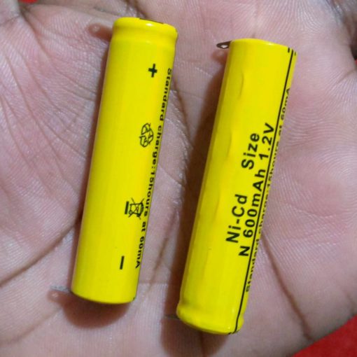 2Pcs - 14500 1.2V Trimmer Battery BOTH SIDE STAPLING 1.2V NI-CD 600mAh Rechargeable Battery AA Battery Charging 15 Hours