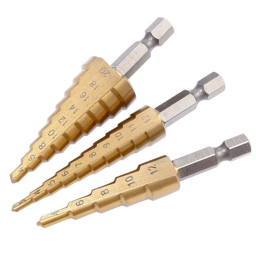 3Pcs SET 3-12mm 4-12mm 4-20mm HSS Drill Bit