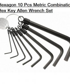 Hexagon 10 Pcs Metric Combination Hex Key Allen Wrench Set