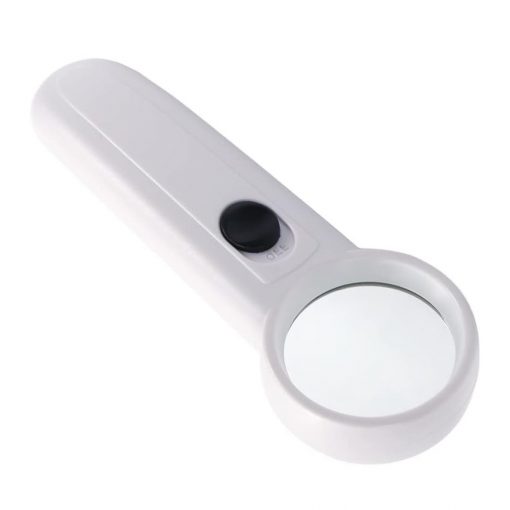 37mm Diameter Handheld Magnifier Glass With 2 LED