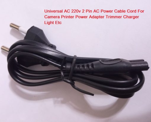 Universal AC 220v 2 Pin AC Power Cable Cord For Camera Printer Power Adapter Charger Trimmer Charger Light Etc