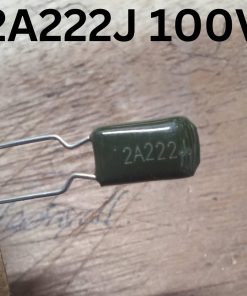 MYLAR 2A222J 100V GREEN Color Mylar 2A222J 222j 100V Polyester Film Capacitor Metallized 2.2nF Polypropylene Capacitors 2 Pin Leads Terminals Connections Leg