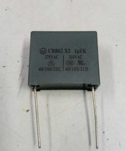 BOX Type 1uF 105K 275VAC Capacitor 105K 275V Polypropylene Metal Film Capacitor Axial Film Molded Capacitors 2 Pin Leads Terminals Connections Leg