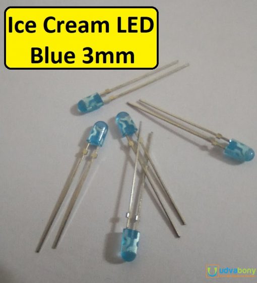 Ultra Bright Blue Color 3mm Ice Cream LED Light Emitting Diode For Lighting LED Outdoor LED Torch Light Electronic Project DIY