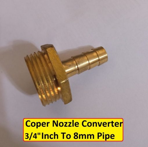 Copper Nozzle Converter 34 Inch To 8mm Pipe Outer Patch System Copper Body Heavy Duty Use For AC DC Water Pump DIY