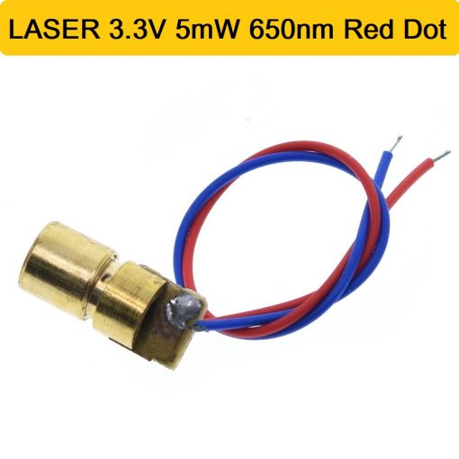 LASER 3.3V 5mW 650nm Red Dot Laser Diodes Module Pointer Copper Head Adjustable Red Laser Dot Diode Copper Head Mini Laser Pointer