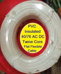 PVC Insulated 40/76 AC DC 100 Gauge Twine Core Flat Flexible Cord Cable 