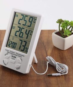 Best Quality TA298 Indoor Outdoor Digital Thermometer & Hygrometer With Clock