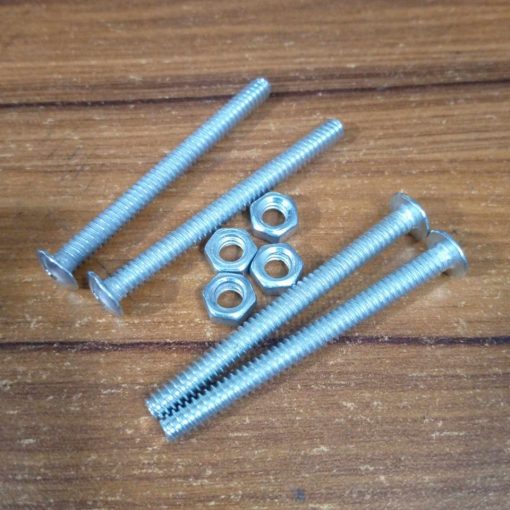 4Pcs - Stainless Steel 50x4mm 2" Inch SS Coating Chipboard Screws Phil-lips Flat Head Self Tapping Cross Hardware Electronic Transformer Screws Tools With Bolt