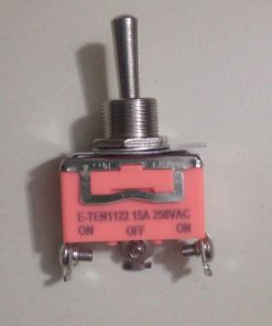 3Pin Momentary ON-OFF TOGGLE Switch 2 Terminal 15mm Long Head AC 250V 15A 3 Pin 2 Positions SPDT ON-OFF Miniature Toggle Momentary Switch With 15mm Handle