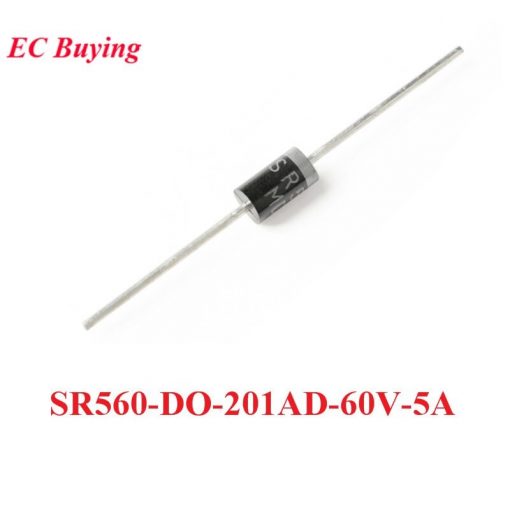 Diode SB560 60V 5A Schottky Barrier Rectifier Diode SB 560 Silicon Junction Diode DO-27 Through Hole Mount Package 