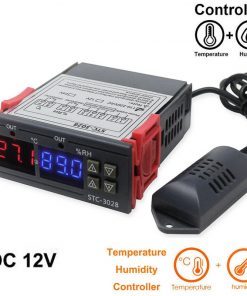 Dual Digital Display STC-3028 AC 220V 10A Adjustable Temperature Humidity Thermometer Hygrometer Thermostat Controller For Egg Incubator