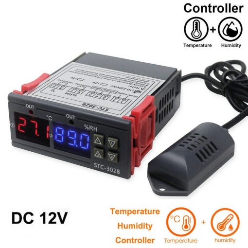 Dual Digital Display STC-3028 AC 220V 10A Adjustable Temperature Humidity Thermometer Hygrometer Thermostat Controller For Egg Incubator