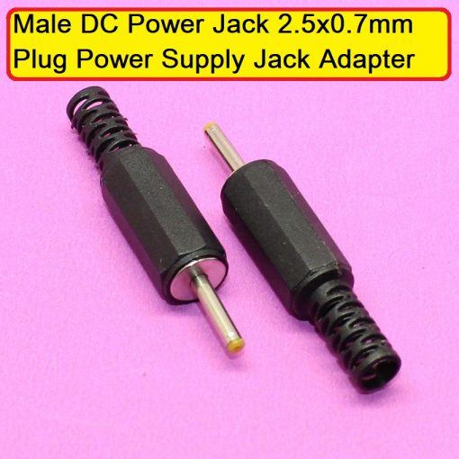 Male DC Power Jack 2.5x0.7mm Plug Power Supply Jack Adapter For Led Strip CCTV Security Camera Cable Barrel Adapter Mobile Charger 