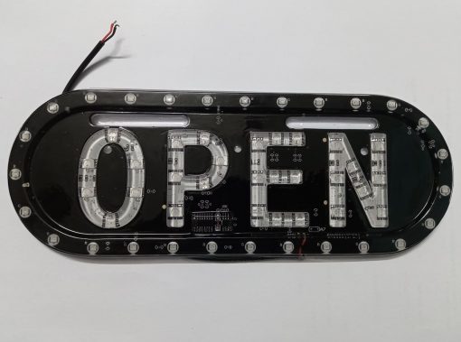 Super Bright DC12V RGB LED 9.5X3.5” inches OPEN Sign High Visibility Electric Lighted Flashing & Steady Light Up Sign for Stores Bars Resturatant Window Walls Outdoor