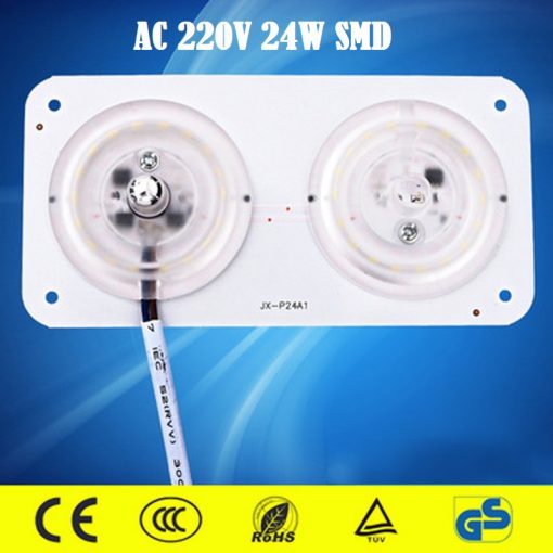 Ultra Bright Panel SMD Led light Source Module AC 220V 24W JX-P24A1 Ceiling lamp Downlight Replace Accessory Magnetic Screw Mount board Bulb White For Office Home Exhibition Lighting Garden General Purpose