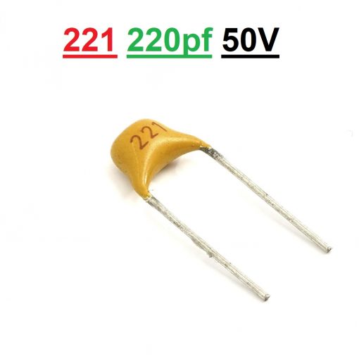 Multilayer Ceramic Capacitor 0.00022uF 221 0.22nF 50V Monolithic Ceramic Chip Capacitor 5.08mm MLCC