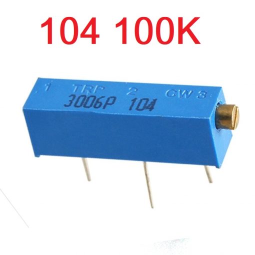 Multi Turn Variable Resistors 104 100K Trim Pot Trimmer Potentiometer 3006P Package 750mW VR