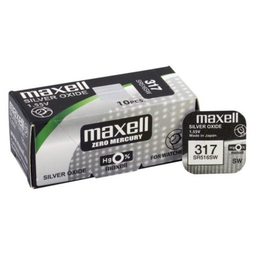 MAXELL317 317 SR516SW 1.55V Battery SR516 Watch Battery 317 Battery Button Cell SR516SW Battery 1.55V SR516 Coin Cell Battery For Watch