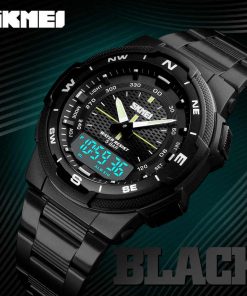 SKMEI 1370 Watch For Men Fashion Sport Double Time Waterproof