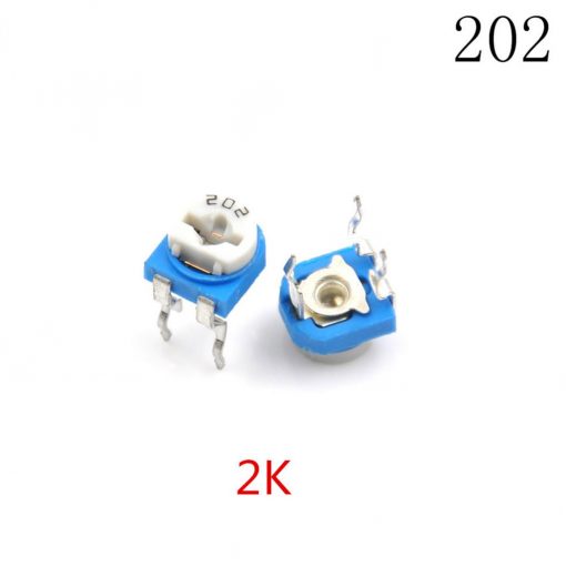 Trimmer Trim Pot RM065 202 2K ohm Variable Resistor Potentiometer Single Turn 6mm VR Breadboard Friendly For Electronics Project