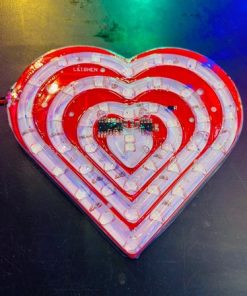 DC 12V Multicolor Plastic RGB Heart Shape 44 Led Light Flashing & Steady Light Up For Indoor Outdoor Office General Purpose Lighting Decoration