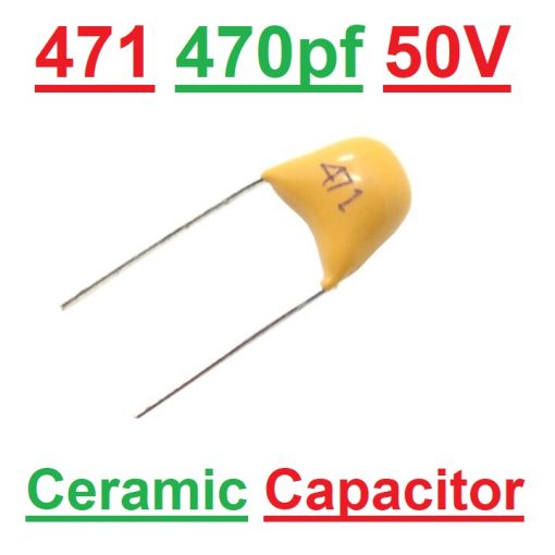 Multilayer Ceramic Capacitor 0.00047uF 471 0.47nF 50V Monolithic Ceramic Chip Capacitor 5.08mm MLCC