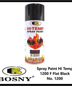 BOSNY Hi-Heat Resistant 1200°F Aerosol Spray Paint MATT BLACK Color 400ml