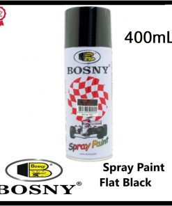 BOSNY Spray Paint FLAT BLACK Color 400mL Matt Black