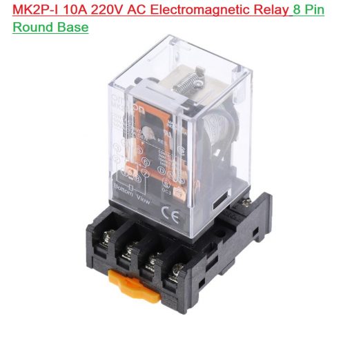 MK2P-I 10A 220V AC Electromagnetic Relay 8 Pin Round Base