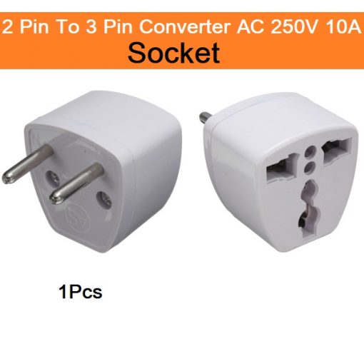 2 Pin To 3 Pin Socket Converter AC 250V 10A