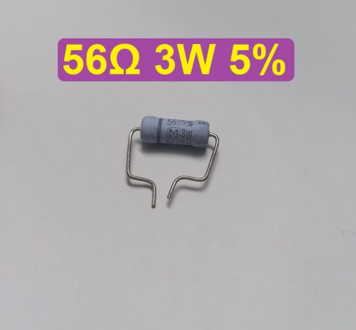 3W 56 Ohm Resistor Metal Oxide Film Resistors Flameproof Power 3 Watt 56 Ohm Metal Oxide Resistors 5% Tolerance Passive Components