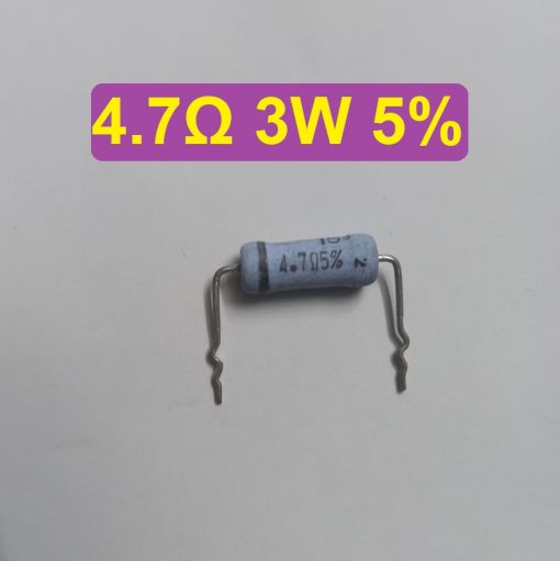 3W 4.7 Ohm Resistor Metal Oxide Film Resistors Flameproof Power 3 Watt 4.7 Ohm Metal Oxide Resistors 5% Tolerance Passive Components