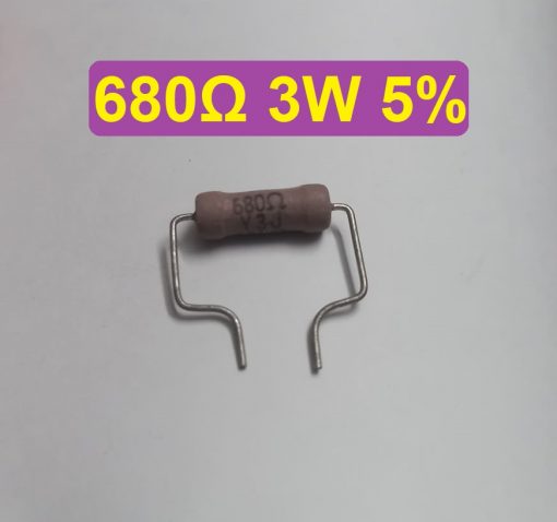 3W 680 Ohm Resistor Metal Oxide Film Resistors Flameproof Power 3 Watt 680 Ohm Metal Oxide Resistors 5% Tolerance Passive Components