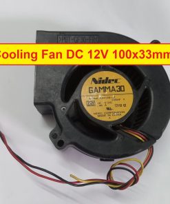 Professional GAMMA30 A34123-57 Cooling Blower Fan DC 12V 100x33mm Radial High Pressure Turbine Blower Brushless Exhaust Turbo Centrifugal Fans 10033 With Short Cable