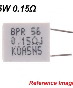 Wirewound 5W 0.15 Ohm Non-Inductive Ceramic Cement High Power Resistor 0.15R 5 Watt BPR56 Wire Wound Resistance Axial Lead Fixed Cement Resistor 5% Tolerance