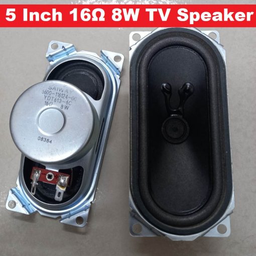 2PCS 5 Inch YDT613-6C TV Speaker 16 Ohm 8W Rectangular Shape Speaker For CRT Television LCD Monitor Speaker Amplifiers