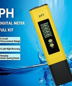 Portable Digital LCD PH Meter High Accuracy Water Quality Tester Acidity Alkalinity Test Pen Pocket Size For Household Drinking Hydroponics Aquarium Brewing Laboratory Pool